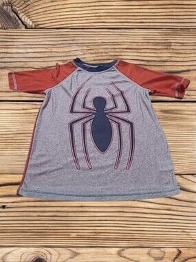 LITTLE BOY'S SPIDERMAN SWIM SHIRT